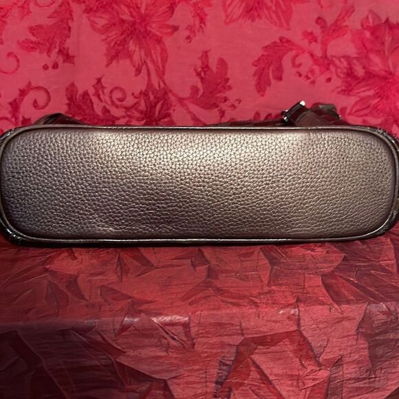 Brighton Collection Bronze Patent Leather Croc pattern Shoulder Bag - Picture 6 of 16